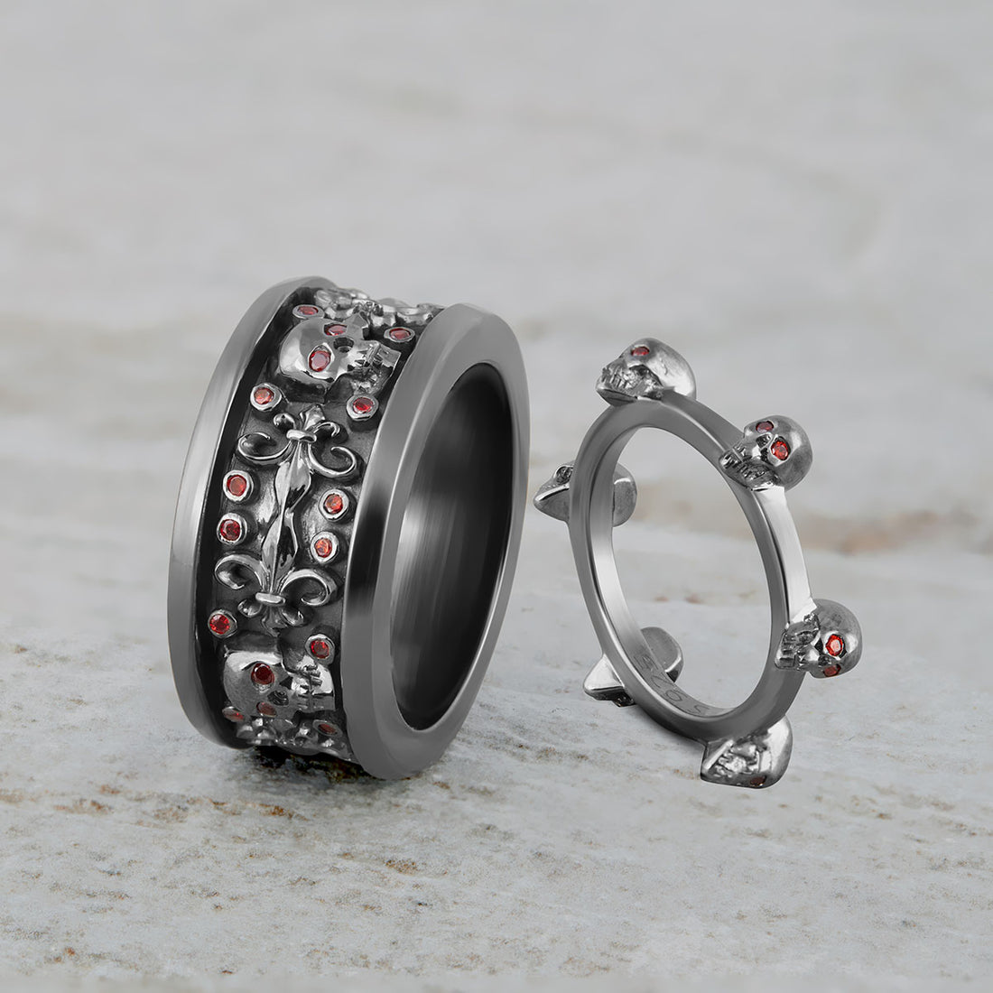 Couple Skull Wedding Bands