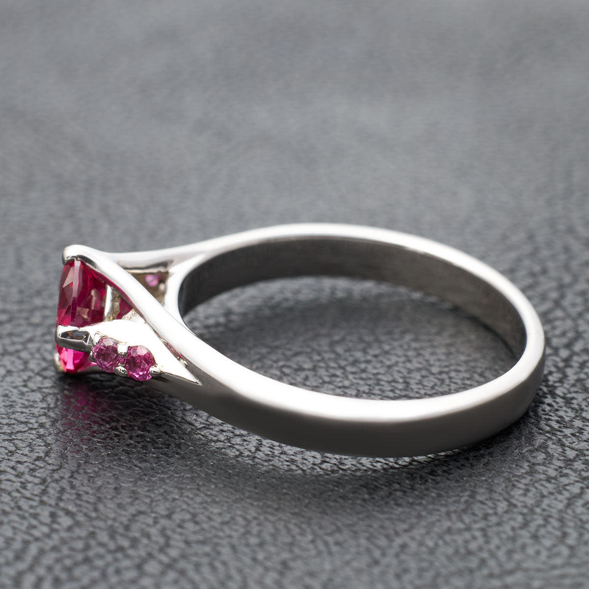 Natural Ruby Engagement Ring for Women Pink Gemstone Promise Ring