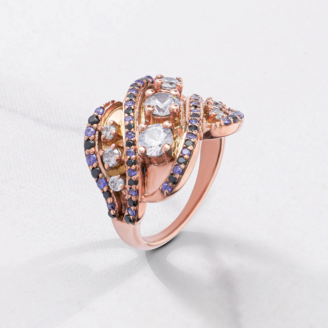Cocktail Engagement Ring Multi Gemstone Statement Party Rings