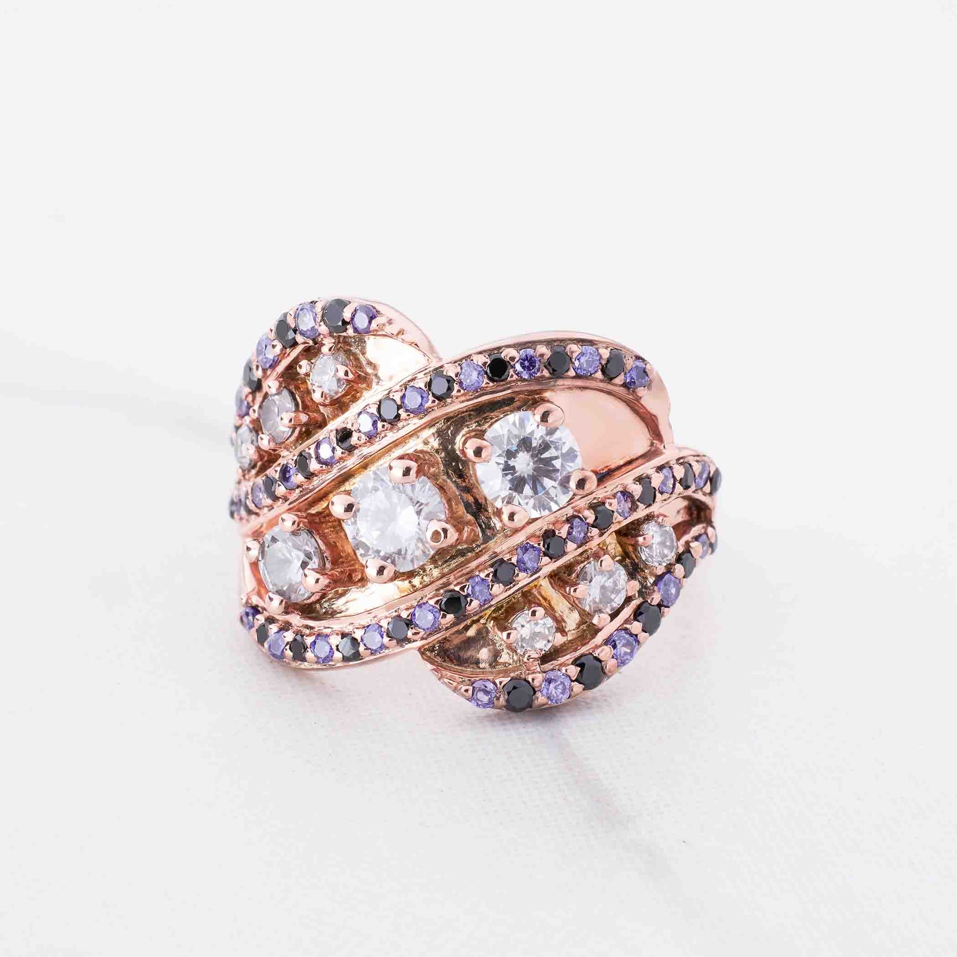 Cocktail Engagement Ring Multi Gemstone Statement Party Rings