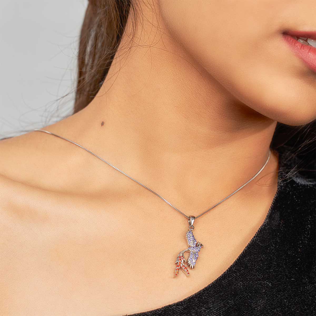 Phoenix Necklace Pendant Rising Mythical Bird Necklace Phoenix Jewelry Sterling Silver