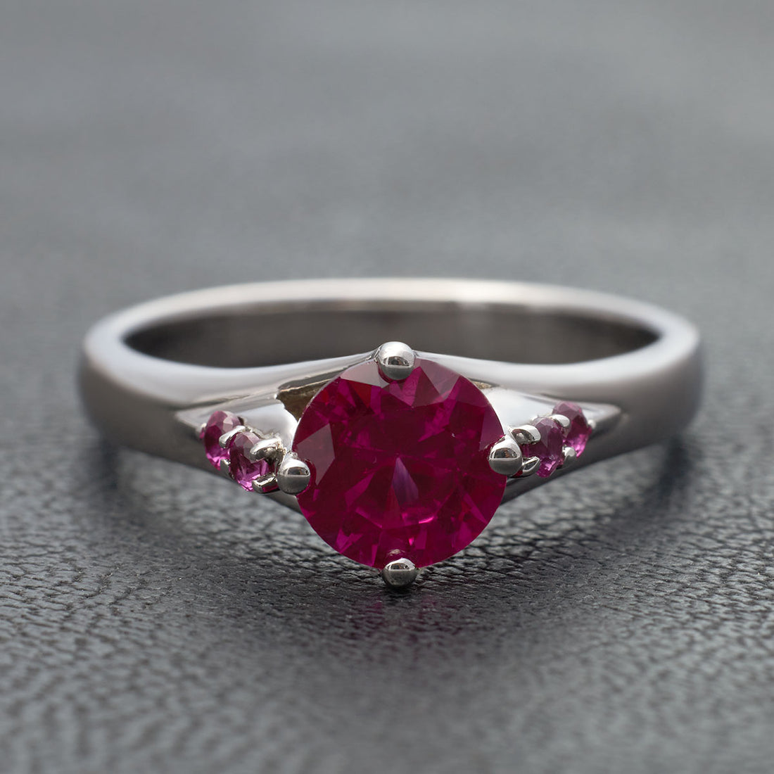 Natural Ruby Engagement Ring