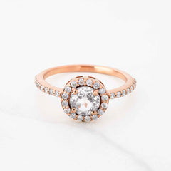 Classic Halo Engagement Rings Diamond Anniversary Ring Gift