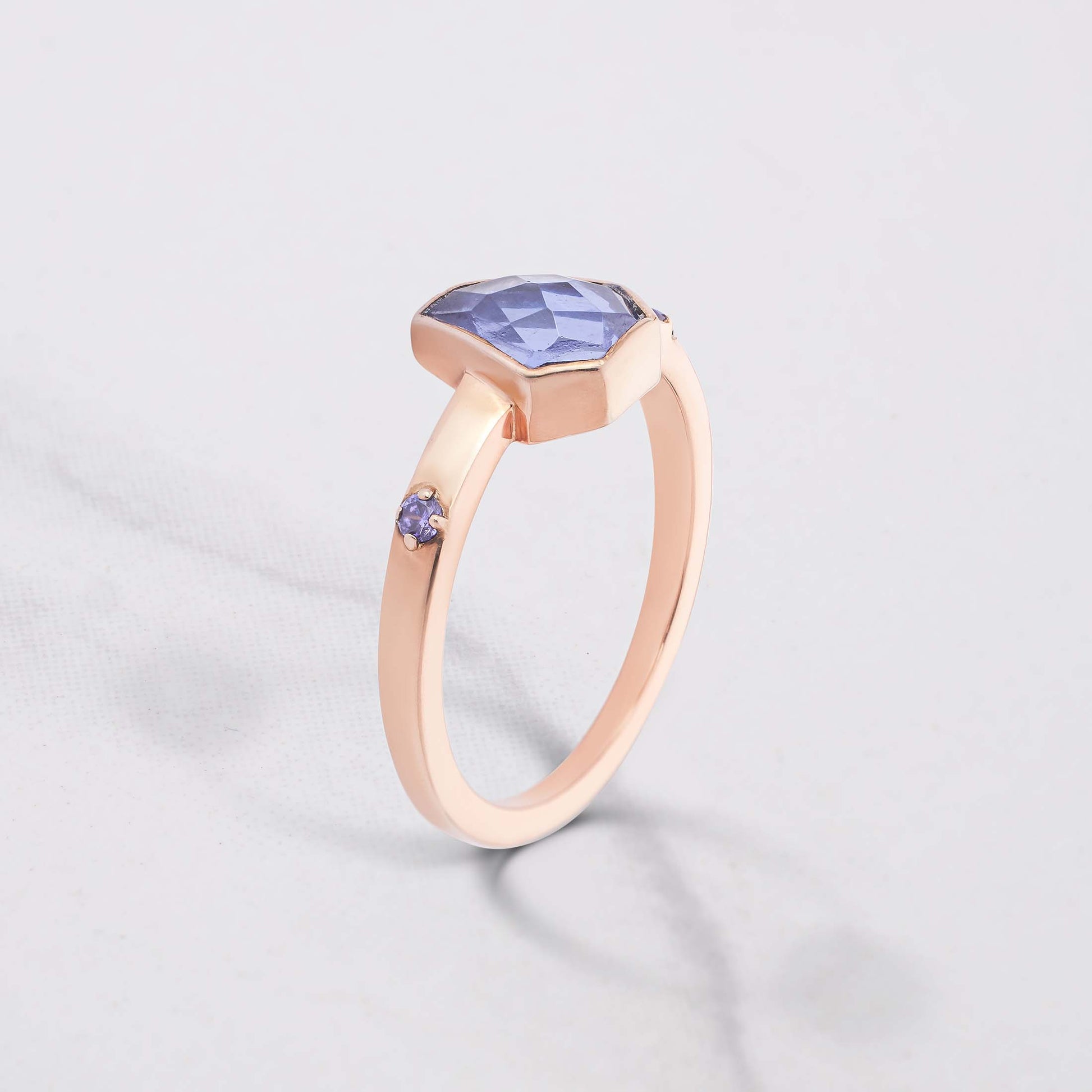 Coffin Bridal Ring Set Memento Mori Inspired Jewelry Rose Gold