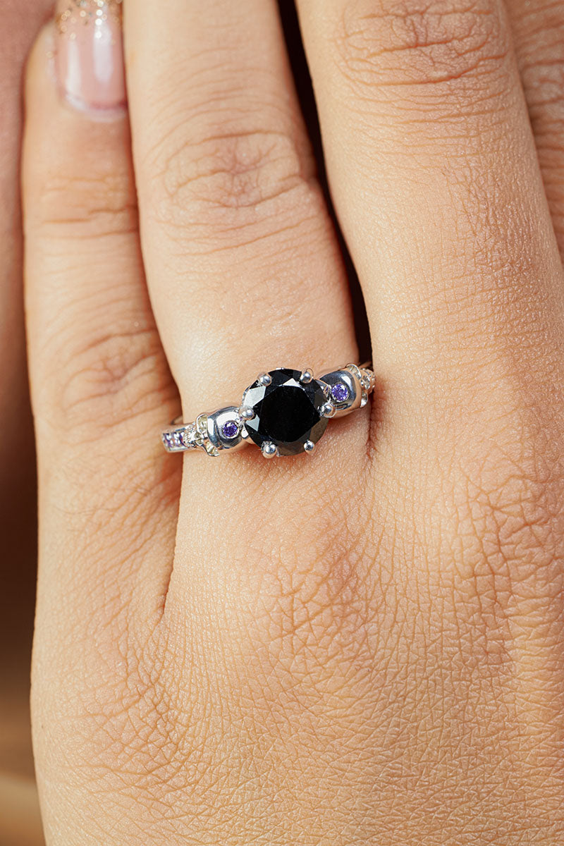 Skull Engagement Ring Womens
