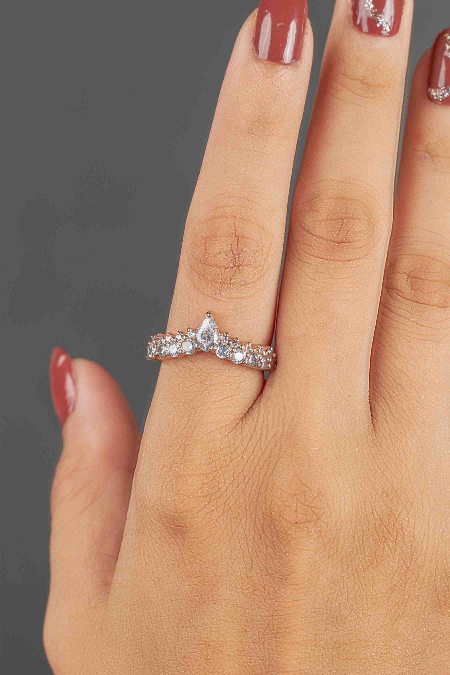 Moissanite Diamond Enhancer Ring Promise Wedding Band for Women Promise Anniversary Bands Rose Gold White Gold