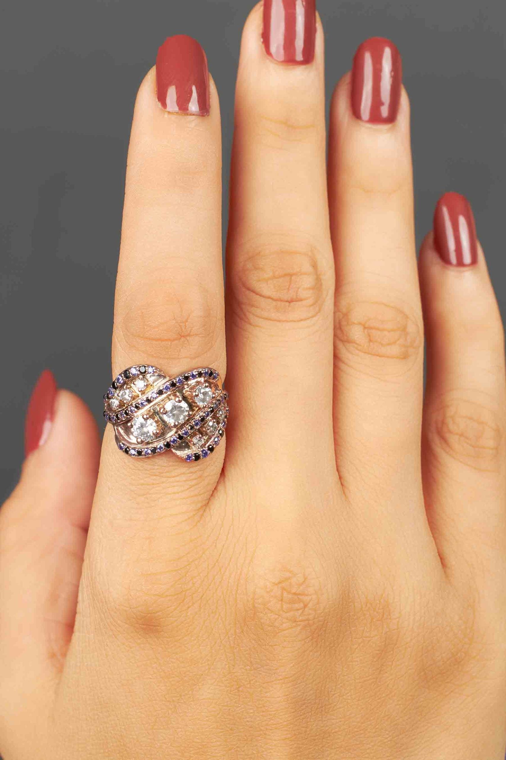 Cocktail Engagement Ring Multi Gemstone Statement Party Rings