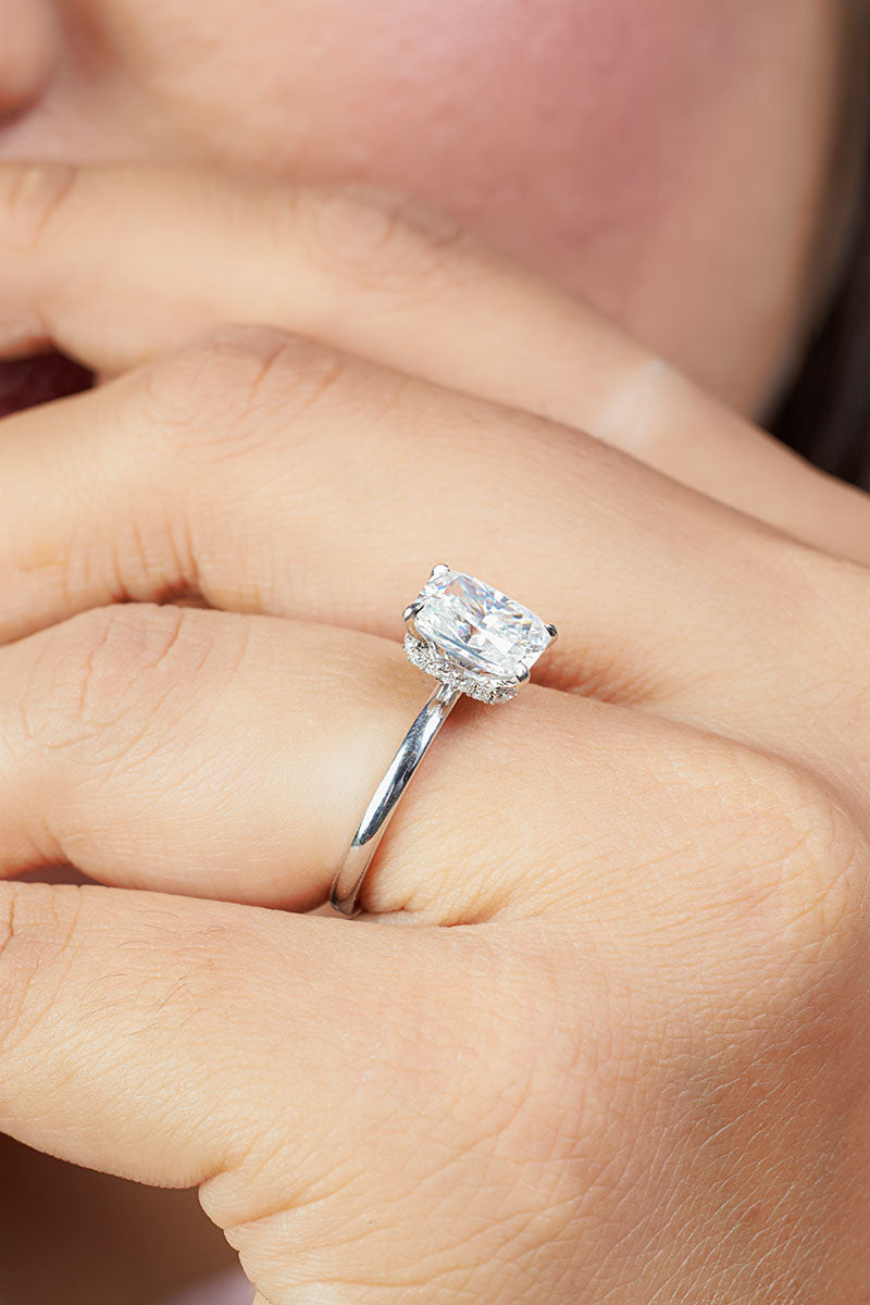 Radiant Cut Moissanite Engagement Ring