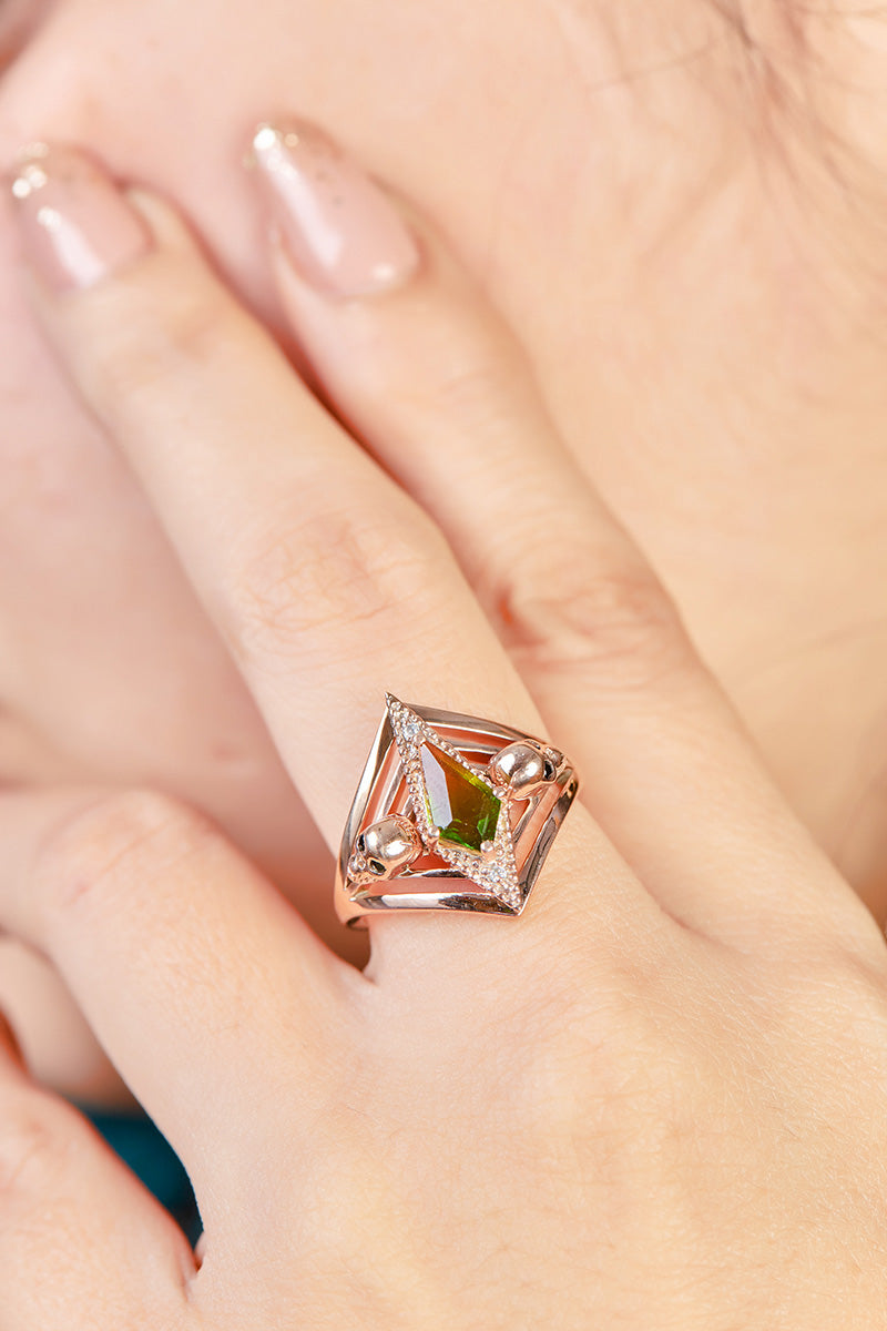Skull Kite Shaped Engagement Ring