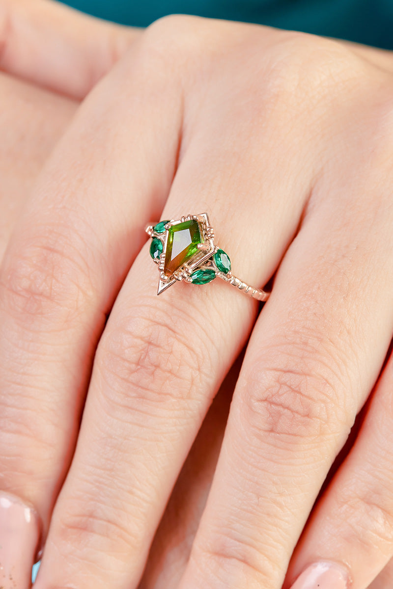 Kite Cut Engagement Ring