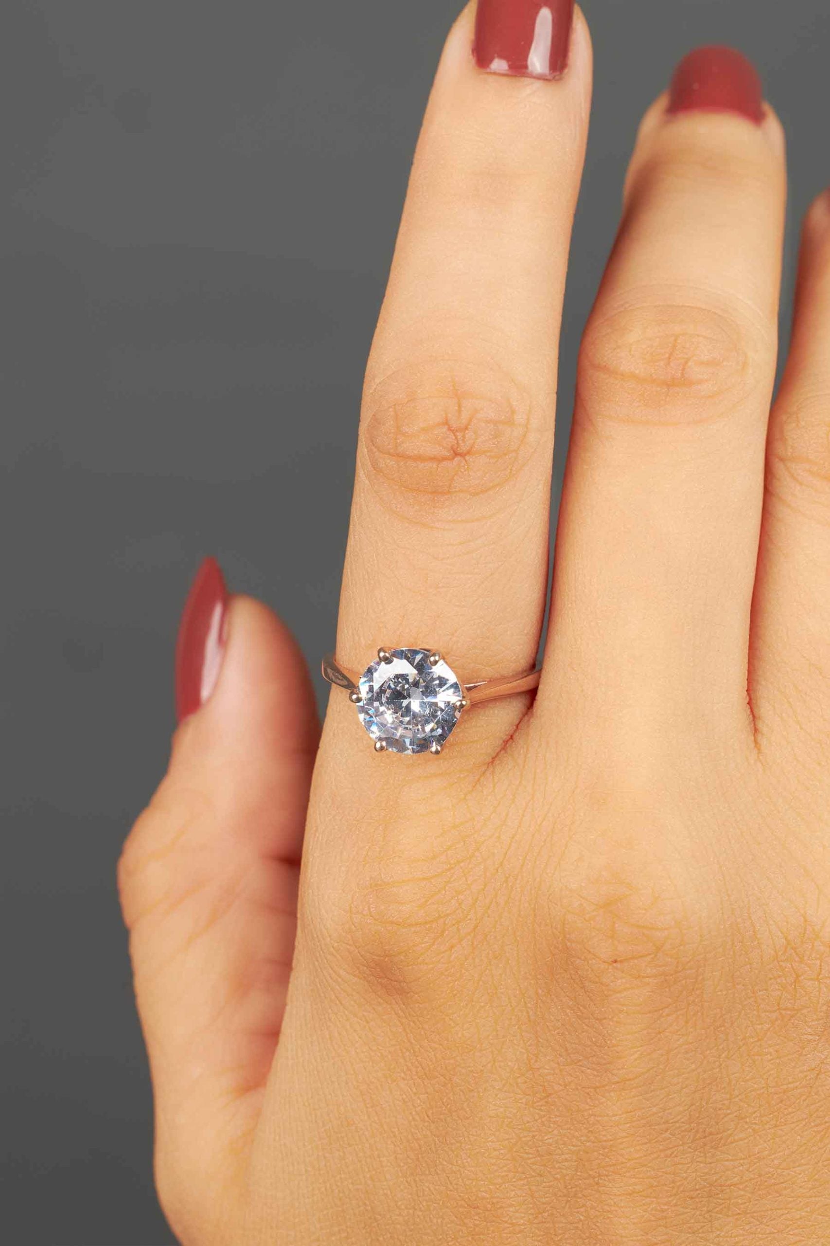 4.80CT Diamond Engagement Ring Solitaire Rose Gold White Gold Basket Setting