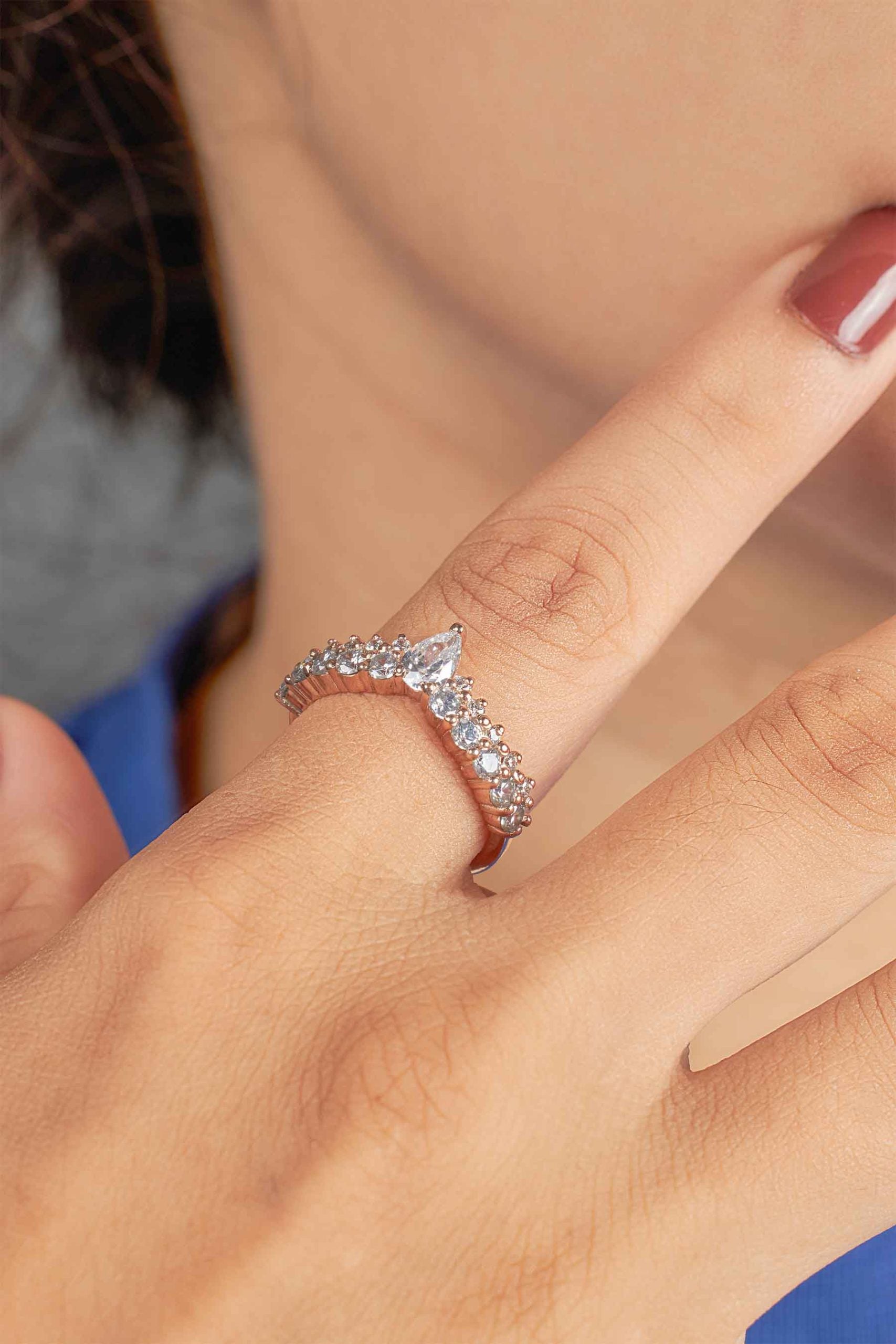 Moissanite Diamond Enhancer Ring Promise Wedding Band for Women Promise Anniversary Bands Rose Gold White Gold