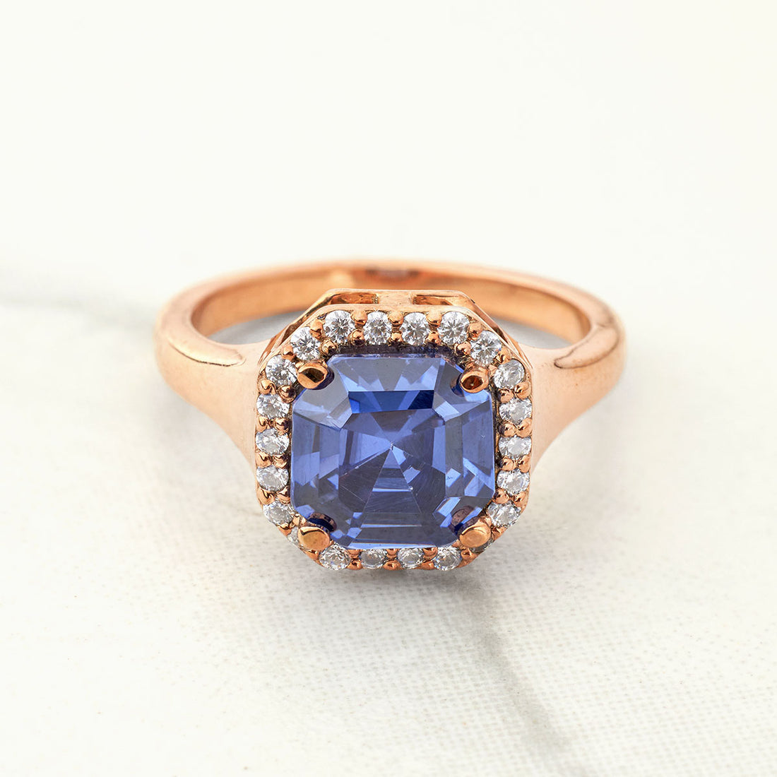 Radiant Cut Titanic Gemstone Ring Statement Engagement Rings