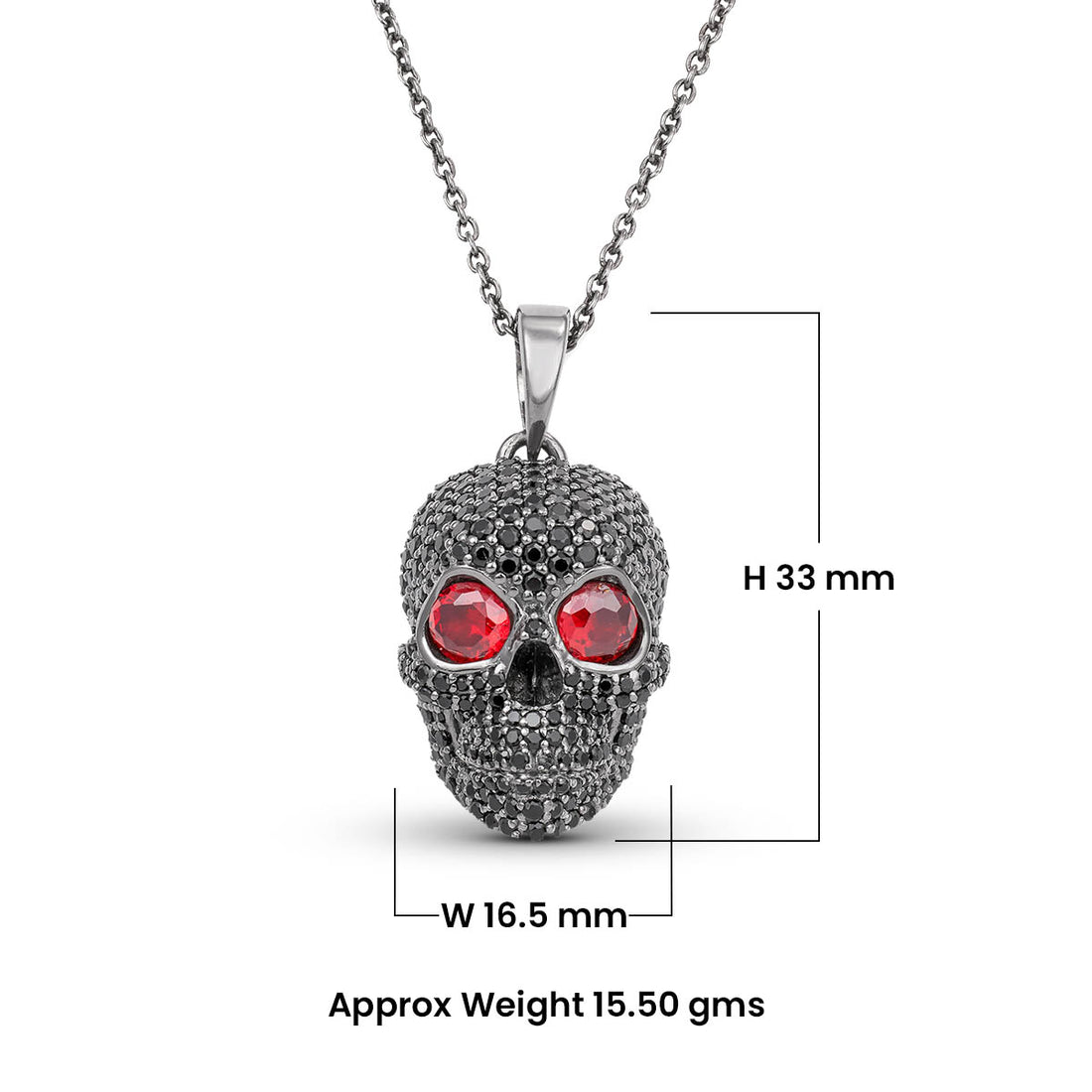 Halloween Skull Pendant Necklace With Chain Hip Hop Gothic Jewelry