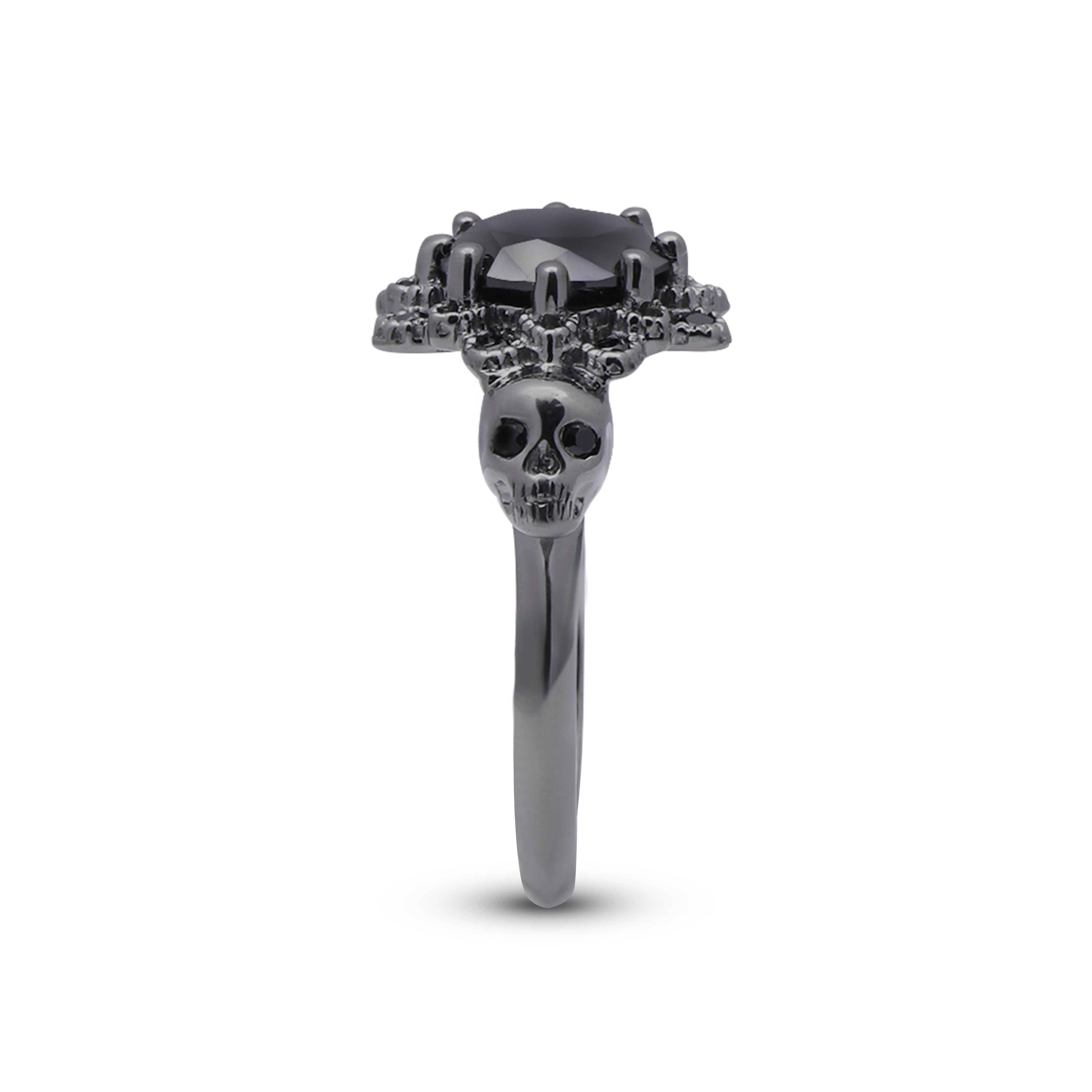 ONYX SKULL PROMISE RING