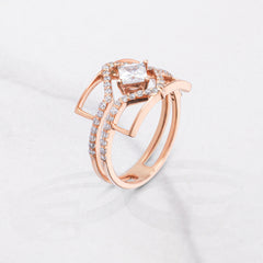 Princess Diamond Statement Ring Fancy Engagement Rings