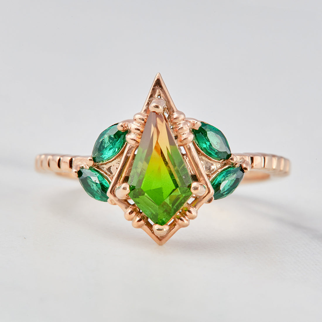 Kite Cut Engagement Ring