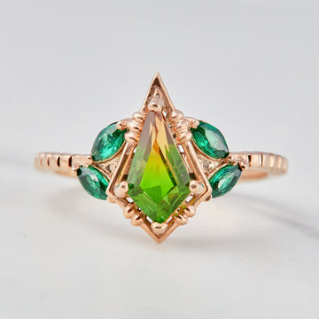 Kite Cut Engagement Ring