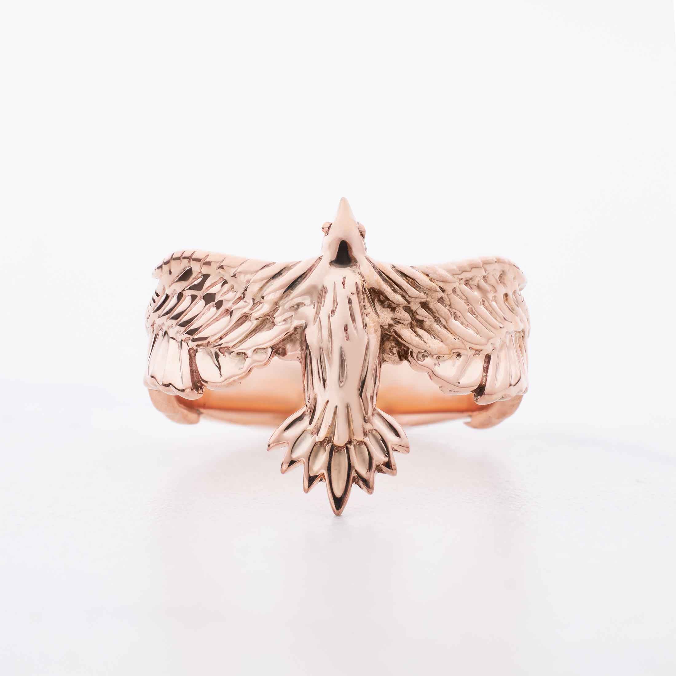 Rose Gold Raven Ring Odin's Raven Norse Viking Jewelry Crow Ring