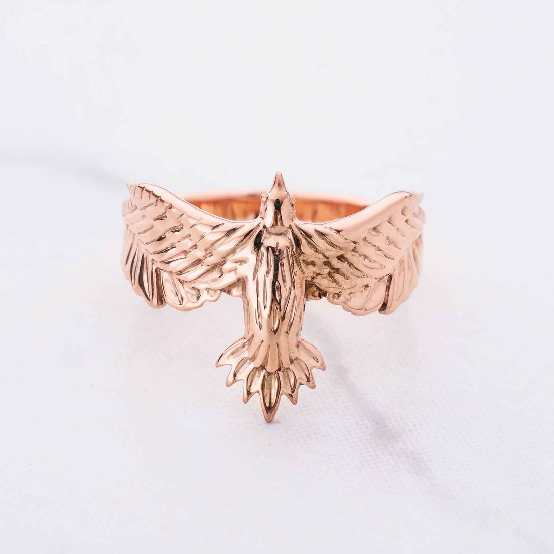 Rose Gold Raven Ring Odin's Raven Norse Viking Jewelry Crow Ring
