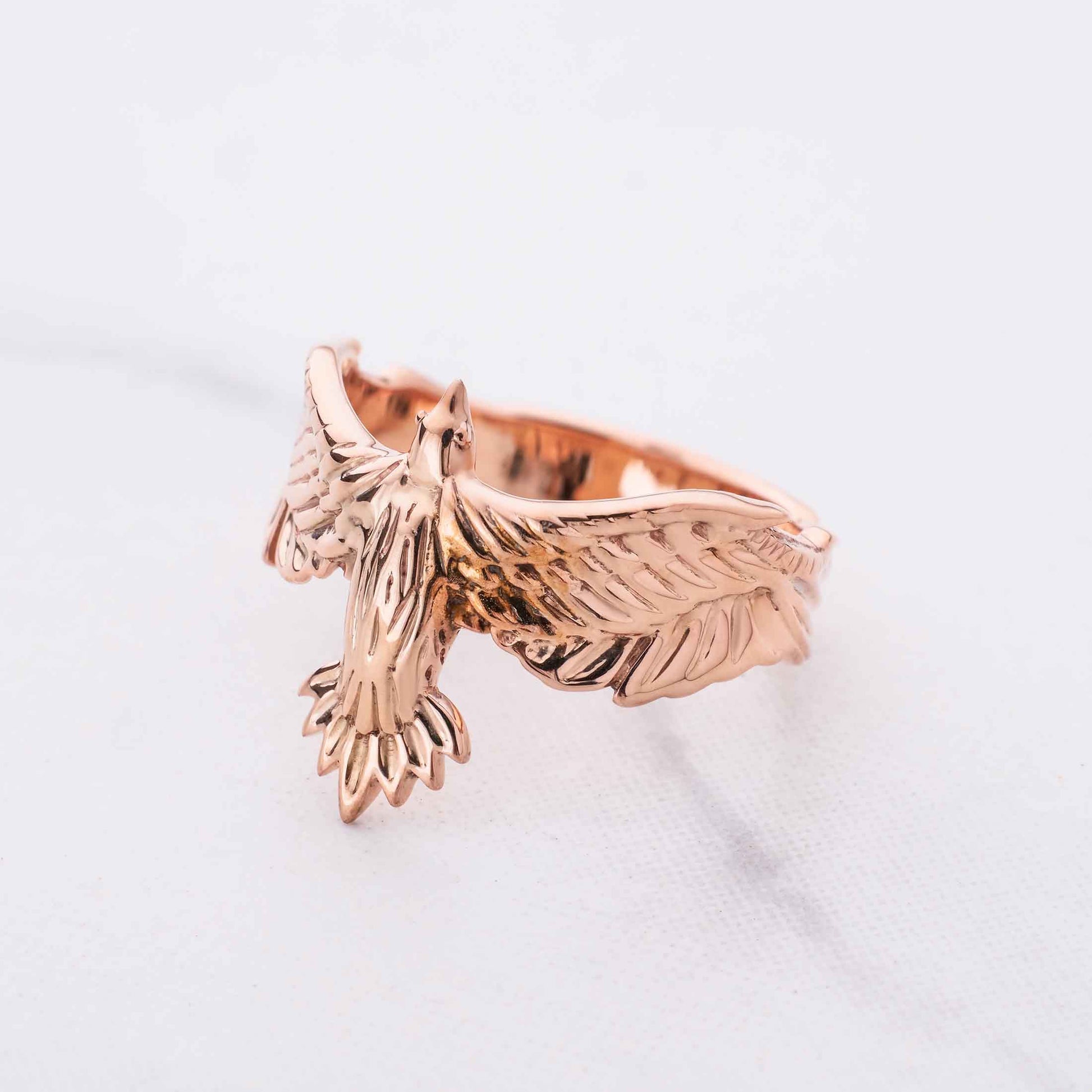 Rose Gold Raven Ring Odin's Raven Norse Viking Jewelry Crow Ring
