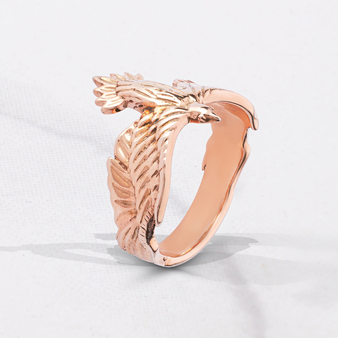 Rose Gold Raven Ring Odin's Raven Norse Viking Jewelry Crow Ring