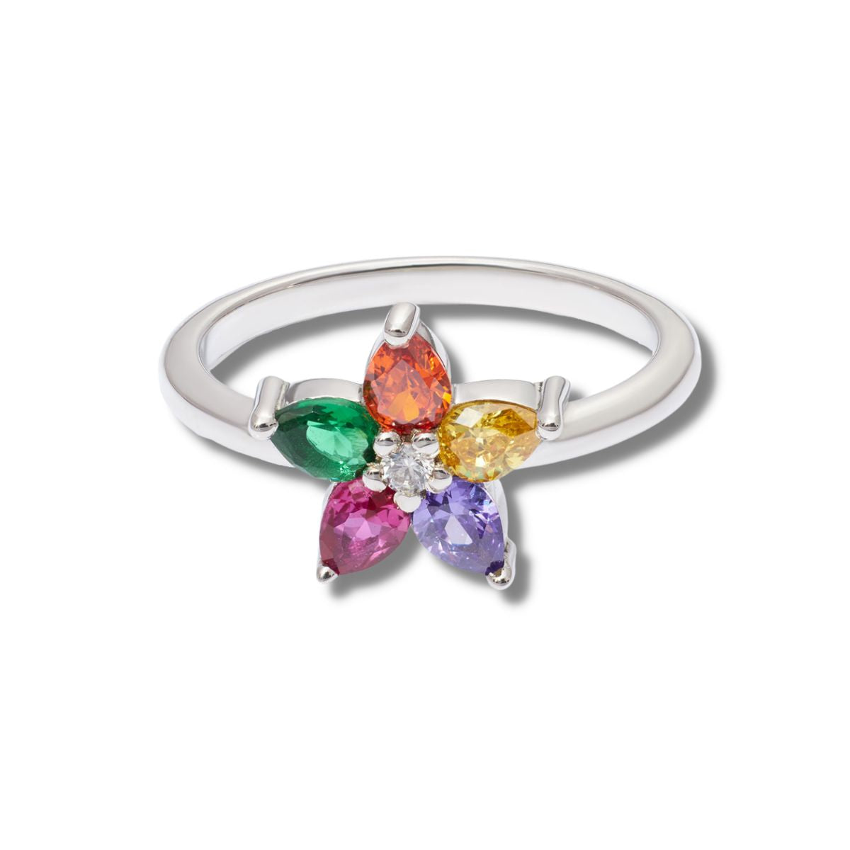 Family Birthstones Mothers Ring Silver Mothers Day Gift Jewelry