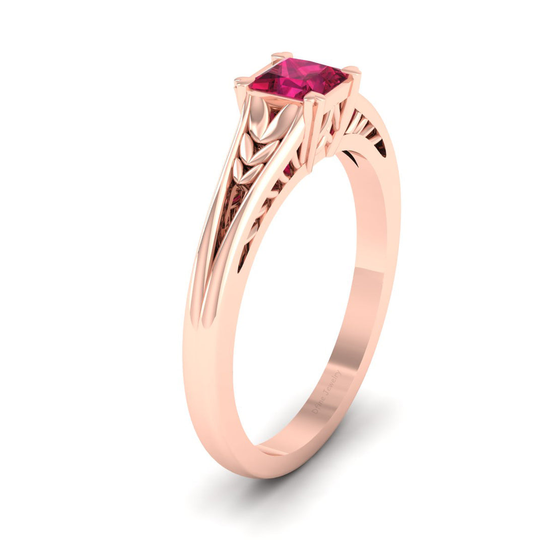 LEAF VINE ENGAGEMENT RING