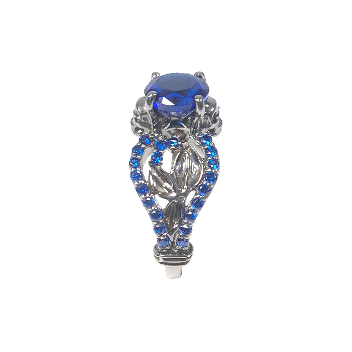 Sapphire Skull Promise Ring