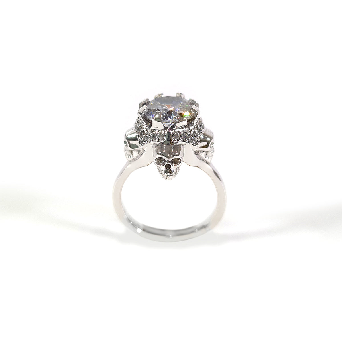 1.45TCW Diamond Skull Wedding Ring
