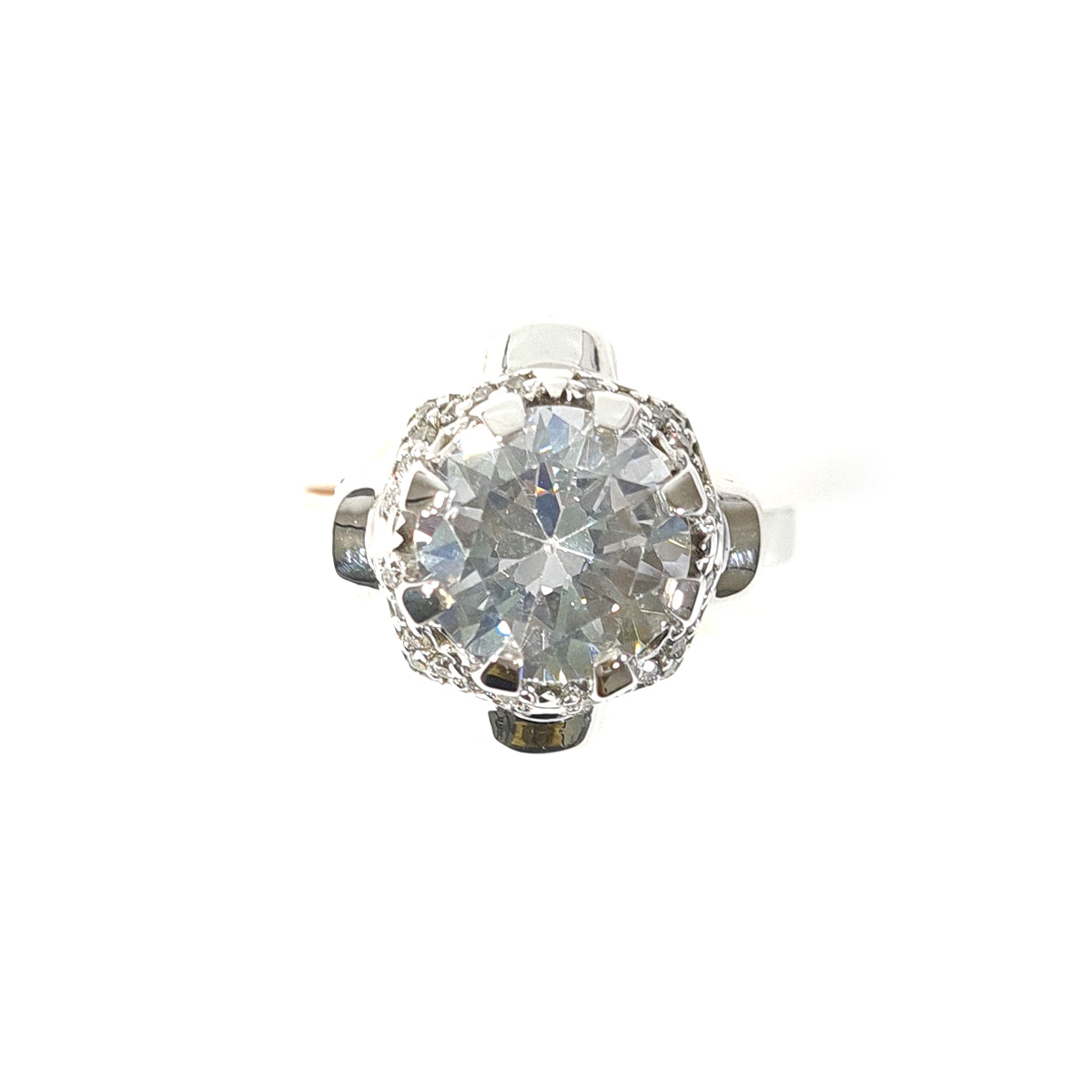 1.45TCW Diamond Skull Wedding Ring