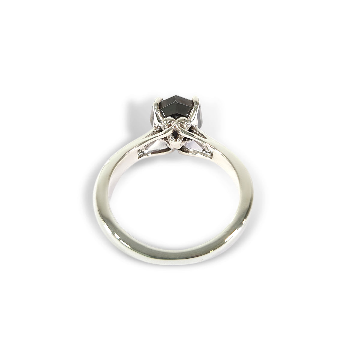 1.50CT Octagon Onyx Engagement Ring