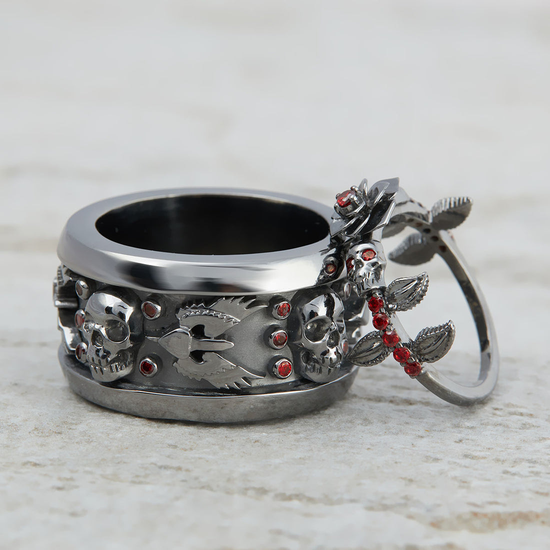 His and Her Skull Rings