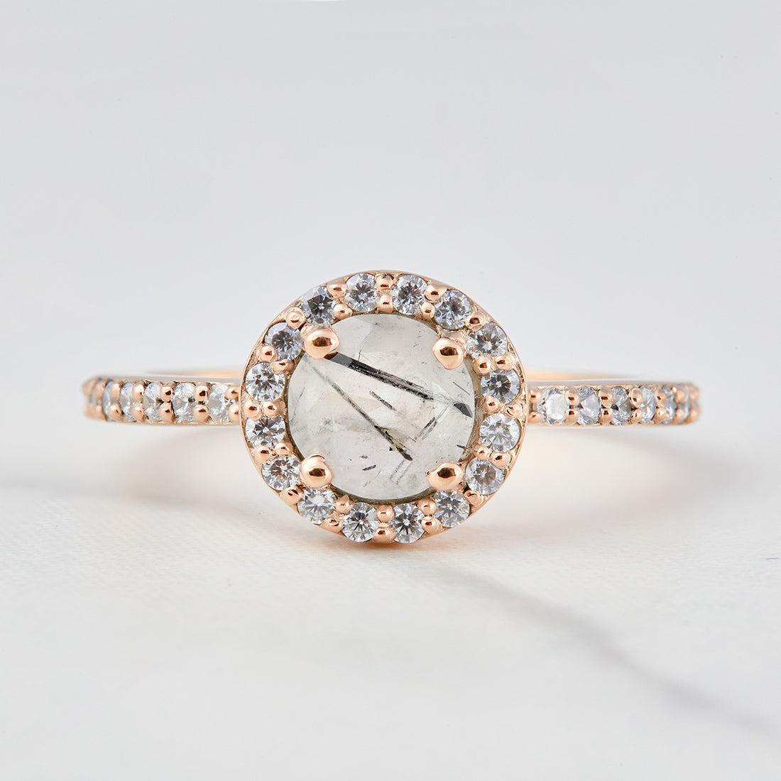 Rutile Quartz Engagement Ring