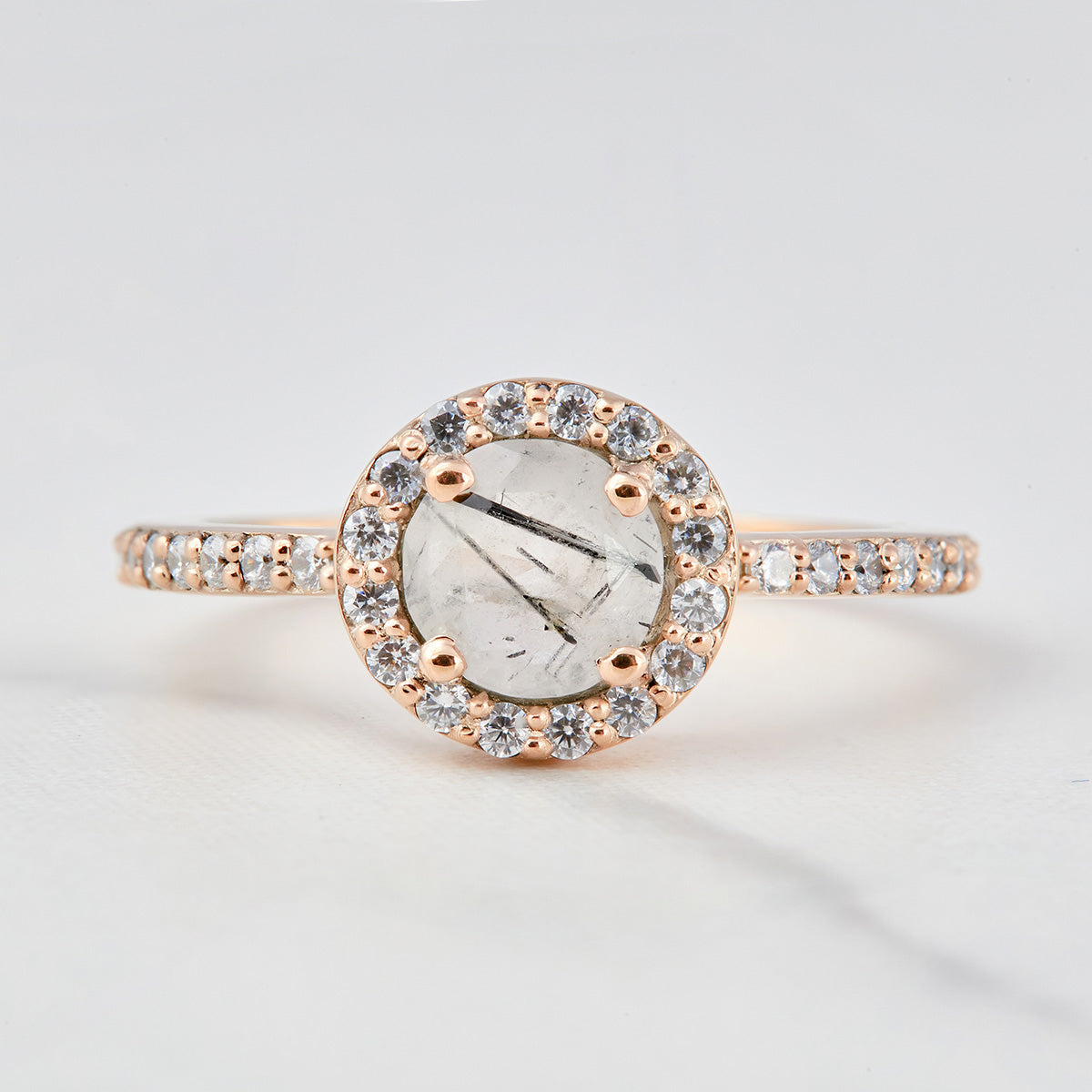 Rutile Quartz Engagement Ring
