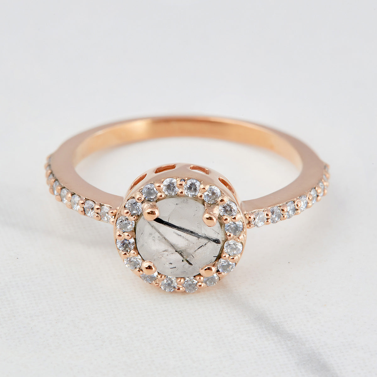 Rutile Quartz Engagement Ring