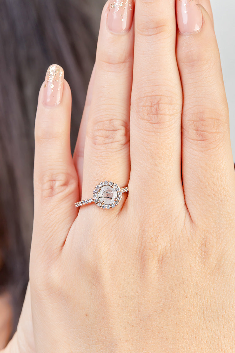 Rutile Quartz Engagement Ring