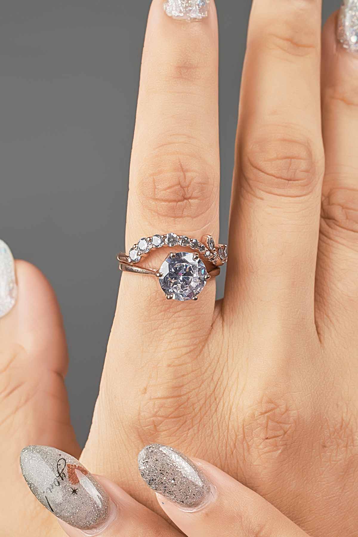 Ring Enhancer Wedding Band Women Engagement Stacking Curved 925 Sterling Silver