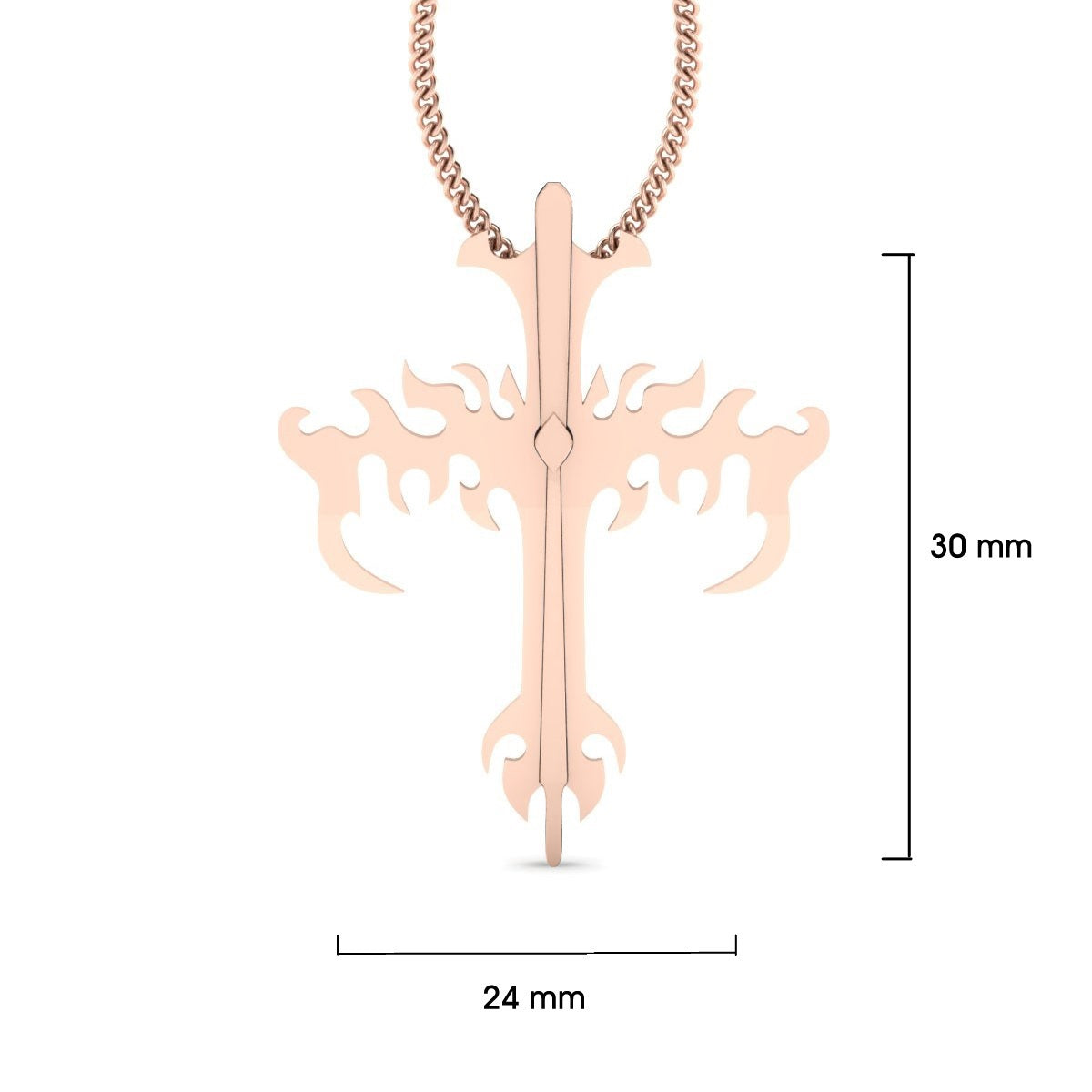 ROSE GOLD HOLY CROSS PENDANT