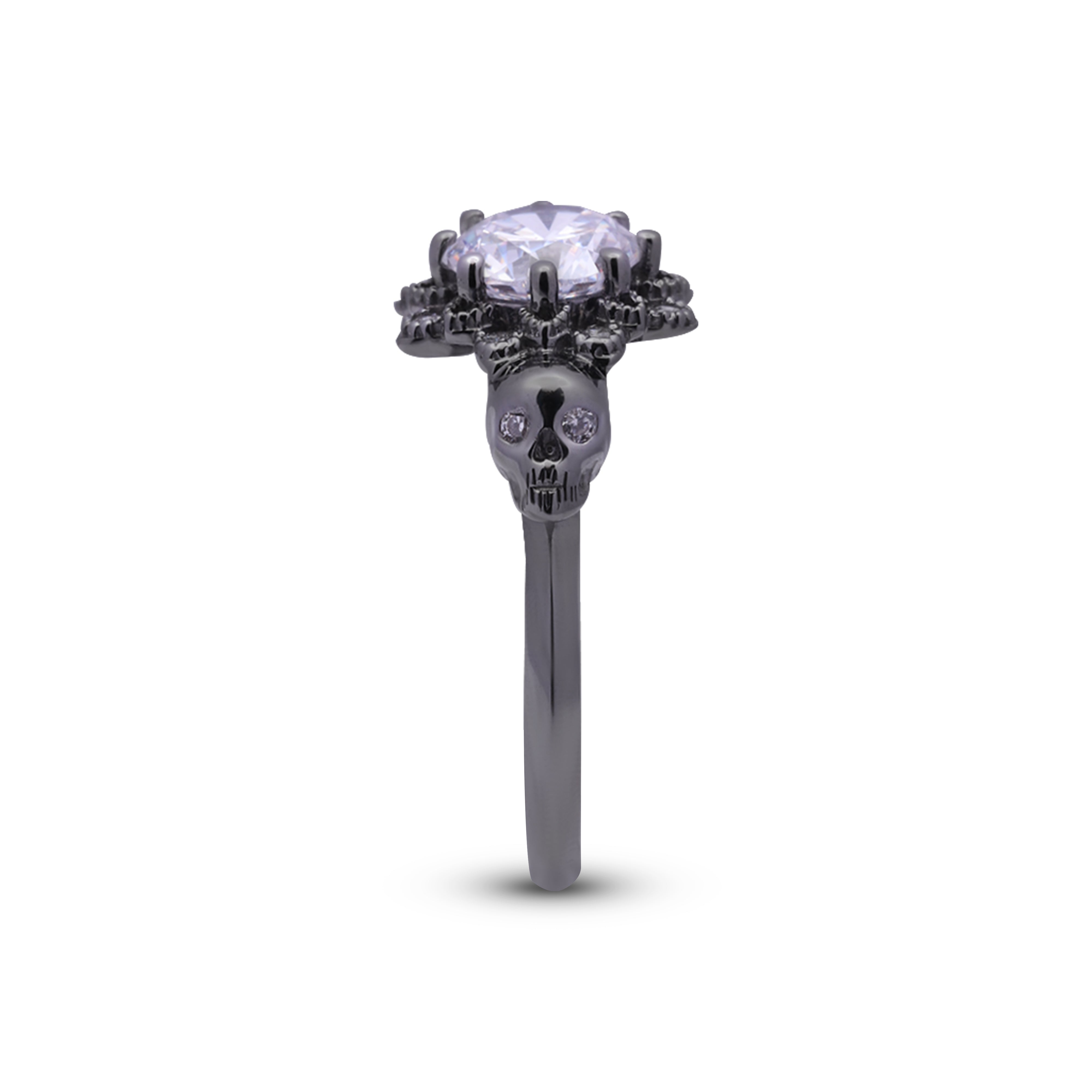 2.10tcw Diamond Skull Engagement Ring