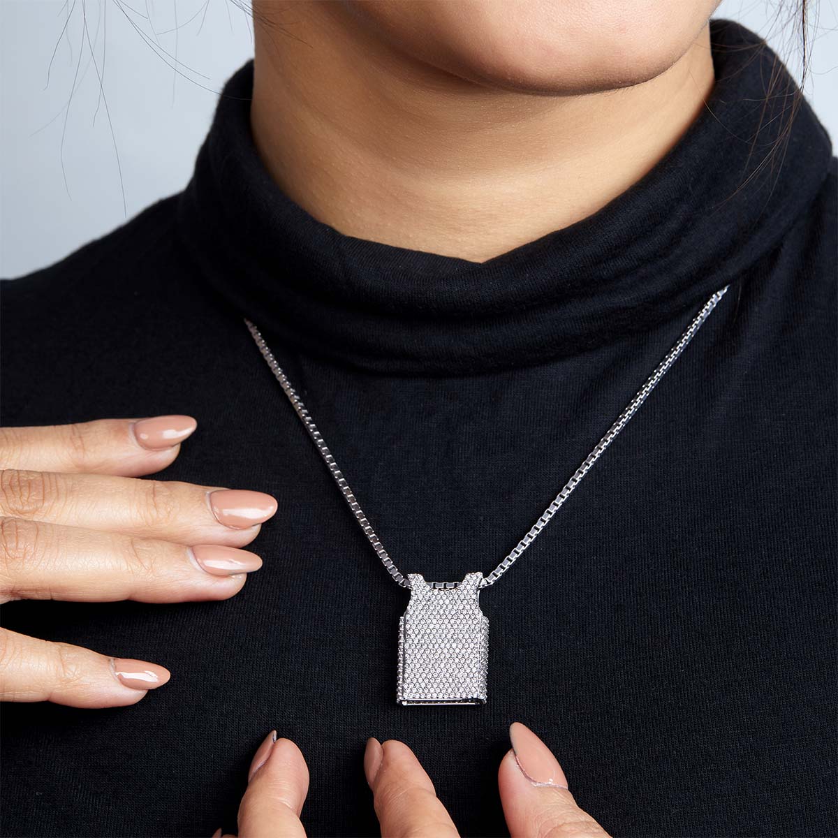 Basketball Jersey Pendant Necklace Iced Out Hip Hop Sports Jewelry Sterling Silver Diamond