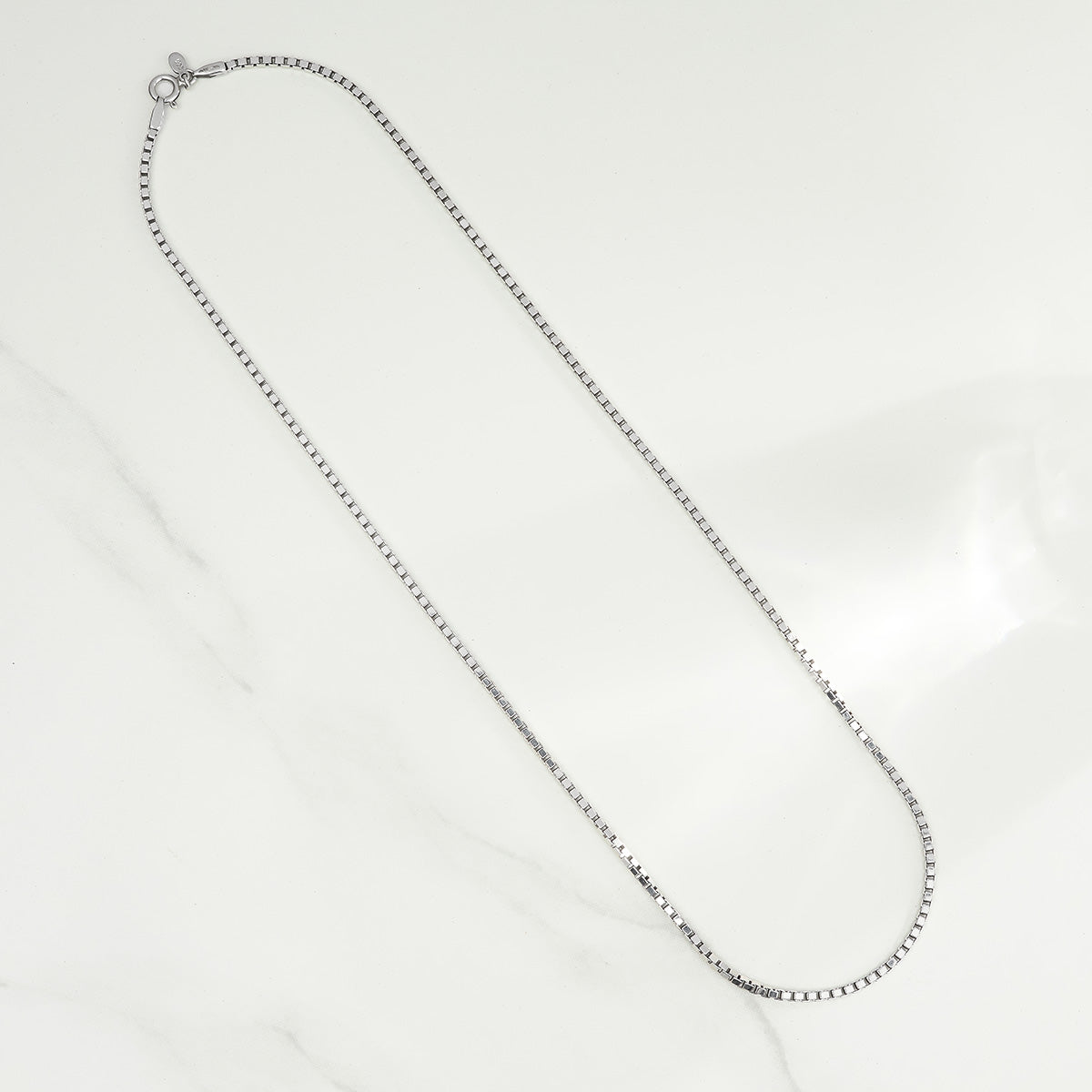 Box Chain Necklace 925 Sterling Silver 2mm Width, 18" Length Unisex Jewelry Dainty Men Women
