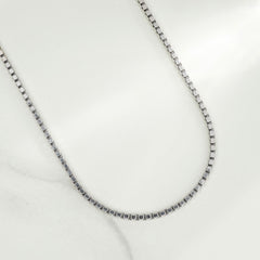 Box Chain Necklace 925 Sterling Silver 2mm Width, 18