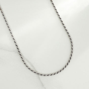 Rope Chain Necklace 925 Sterling Silver 2 mm Width, 18" Length Unisex Jewelry Men Women Pendant Locket
