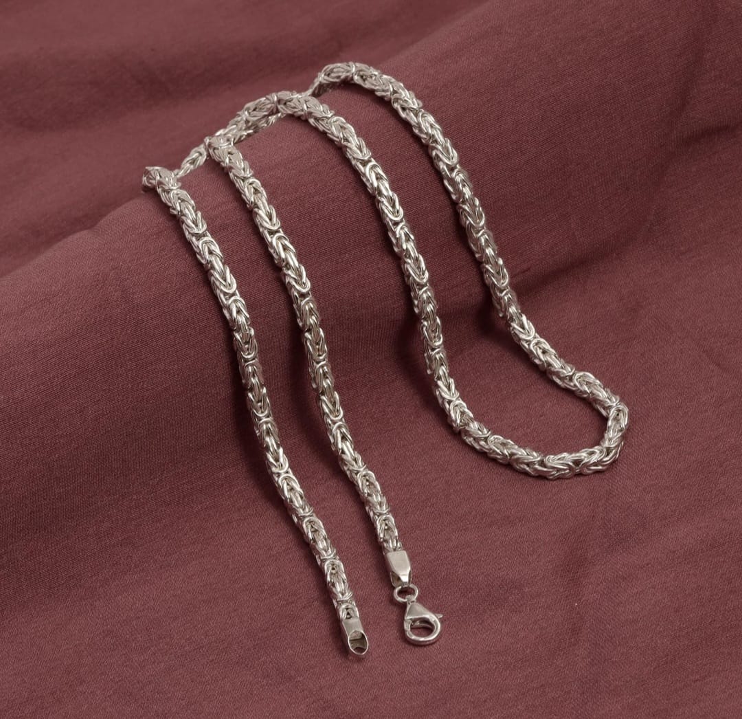 byzantine chain for men sterling silver