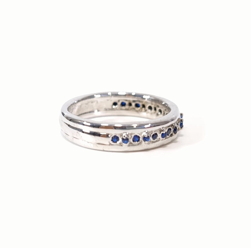 Sapphire Wedding Band Womens