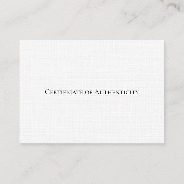 CERTIFICATE OF AUTHENTICITY FEES