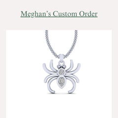 Spider Custom Charm for Meghan with Natural Round Diamonds