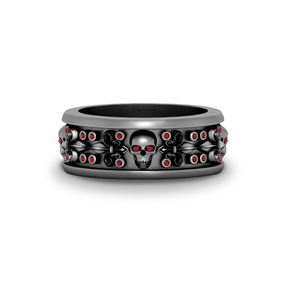 Vampire Skull Promise Rings Set
