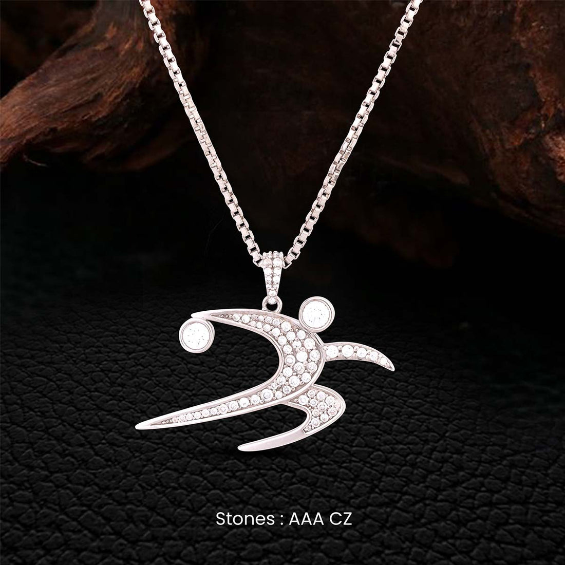 Track and Field Shot Put Pendant Necklace Made of Sterling Silver and AAA CZ Diamonds Iced Out Sports Jewelry